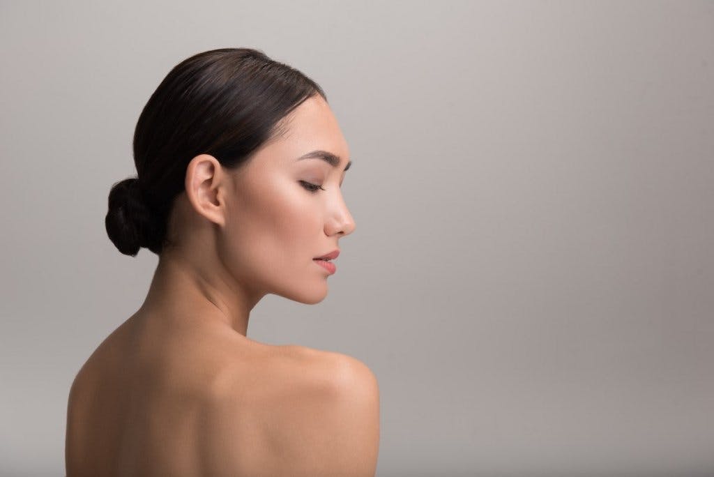 Woman's side profile