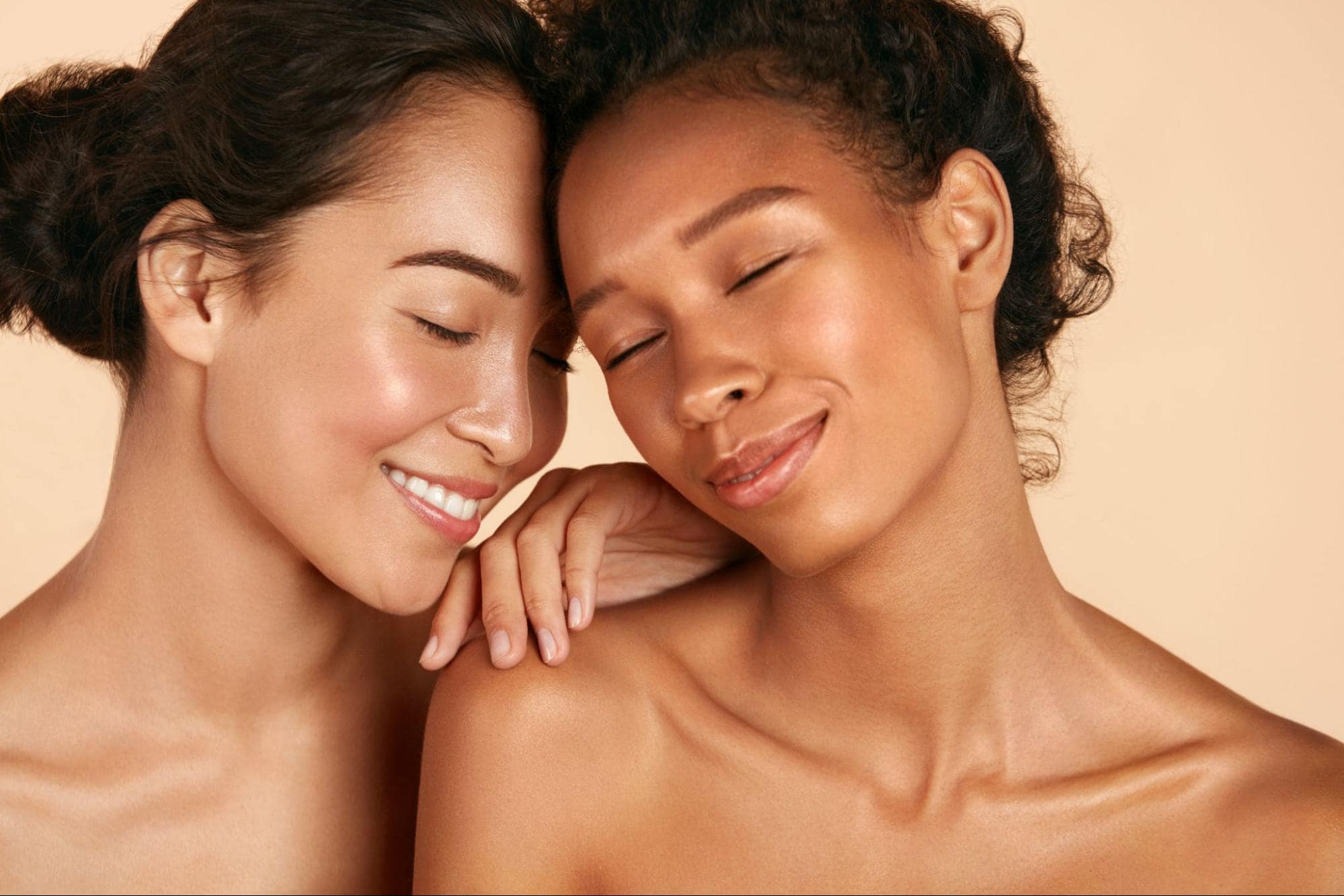Women smiling