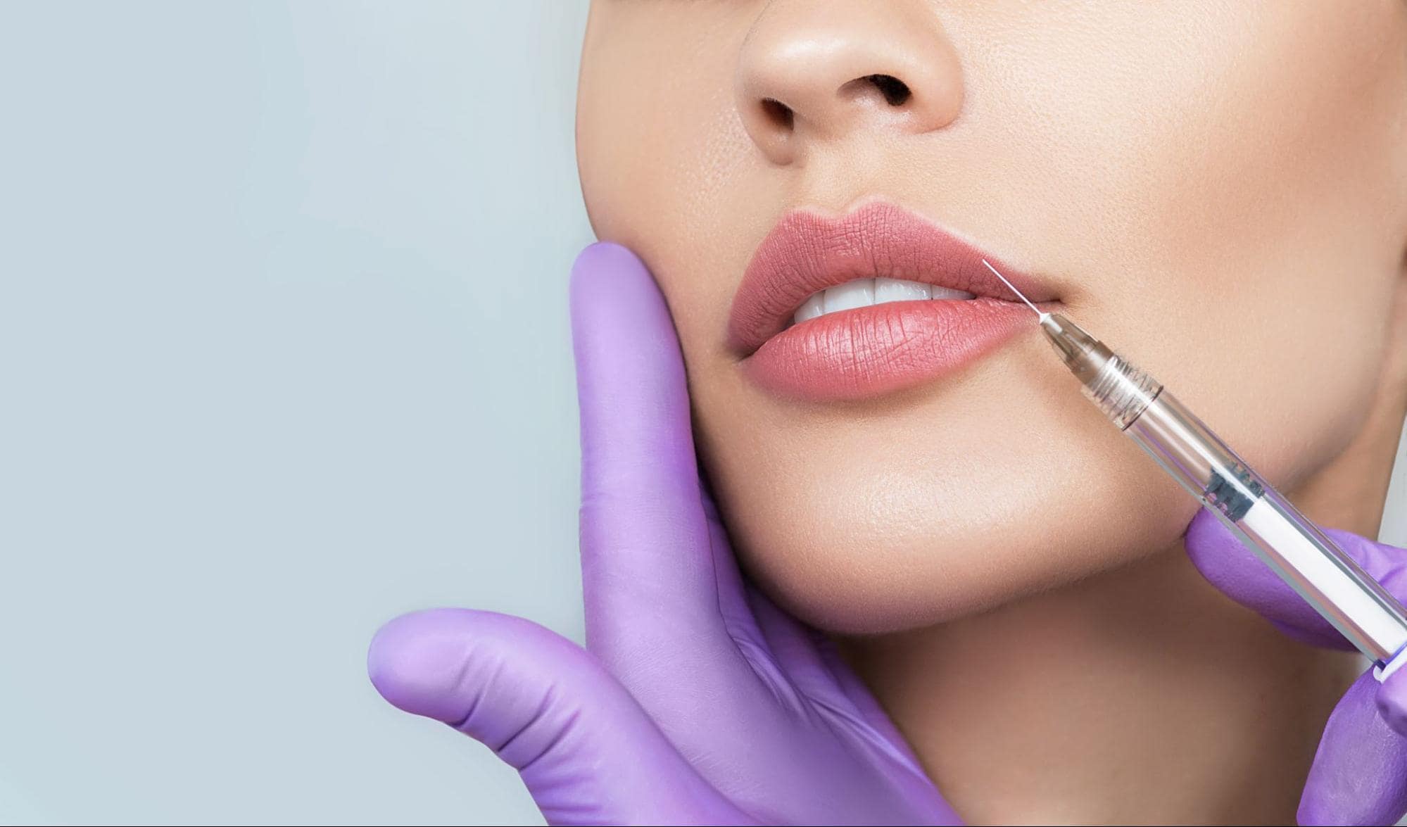 woman getting lip fillers