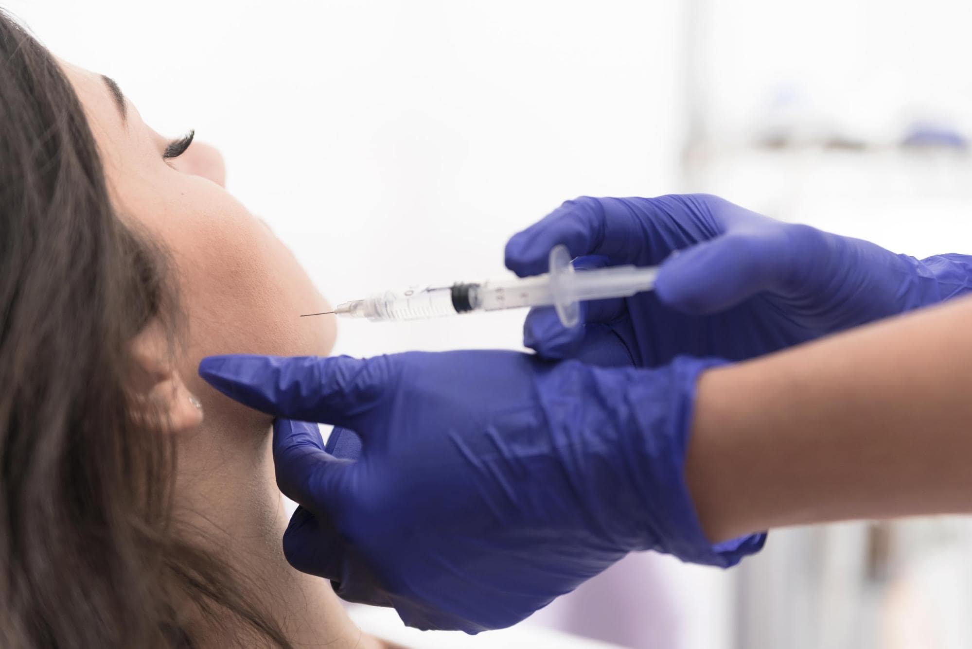 woman getting juvederm injections