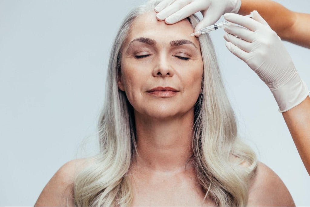 woman getting botox