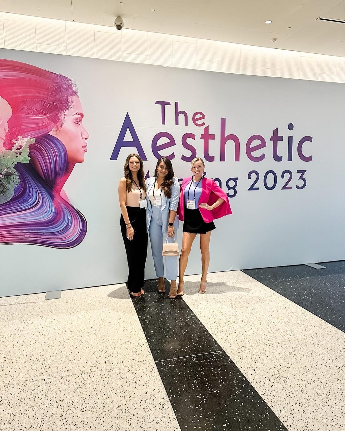Our Aesthetic Providers: Elaina, Gigi, and Kristin at The Aesthetic Meeting 2023.