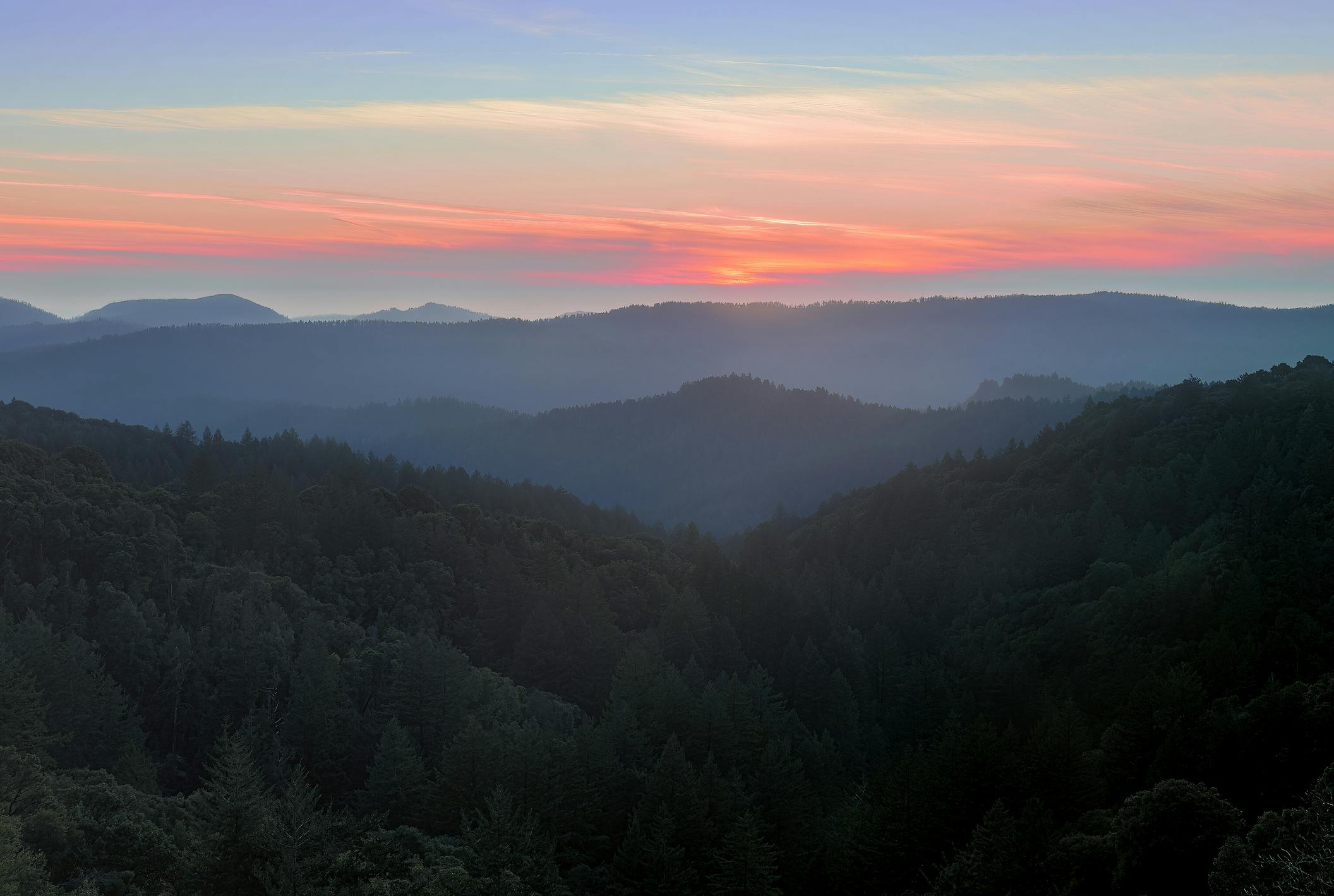 image of sunset on the mountains