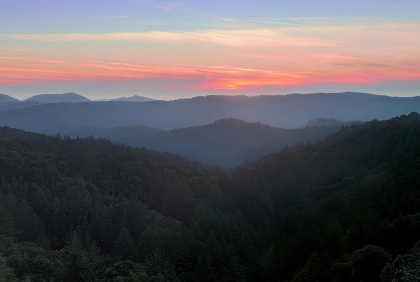 image of sunset on the mountains