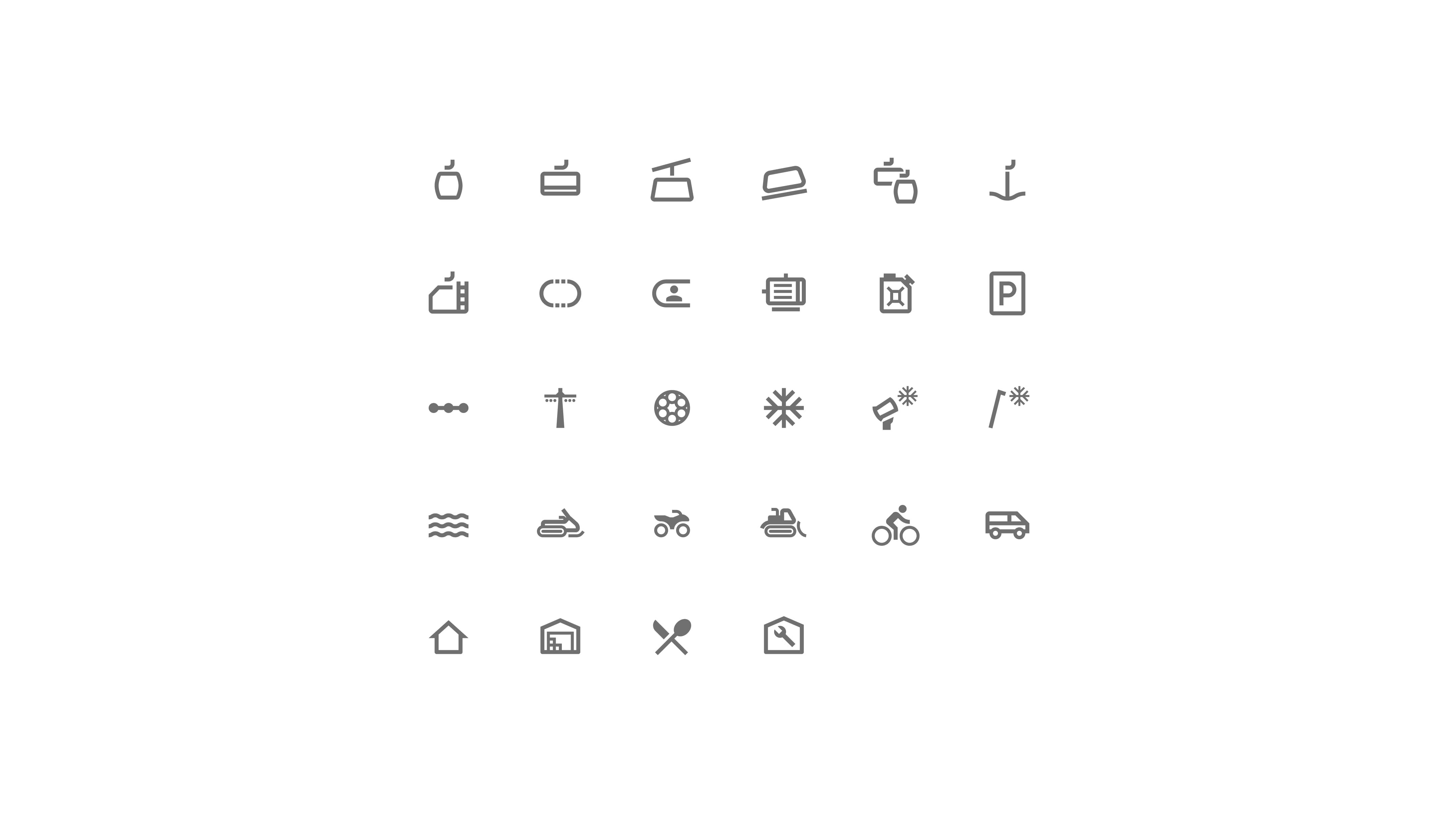 A selection of abstract custom icons for the clair App.