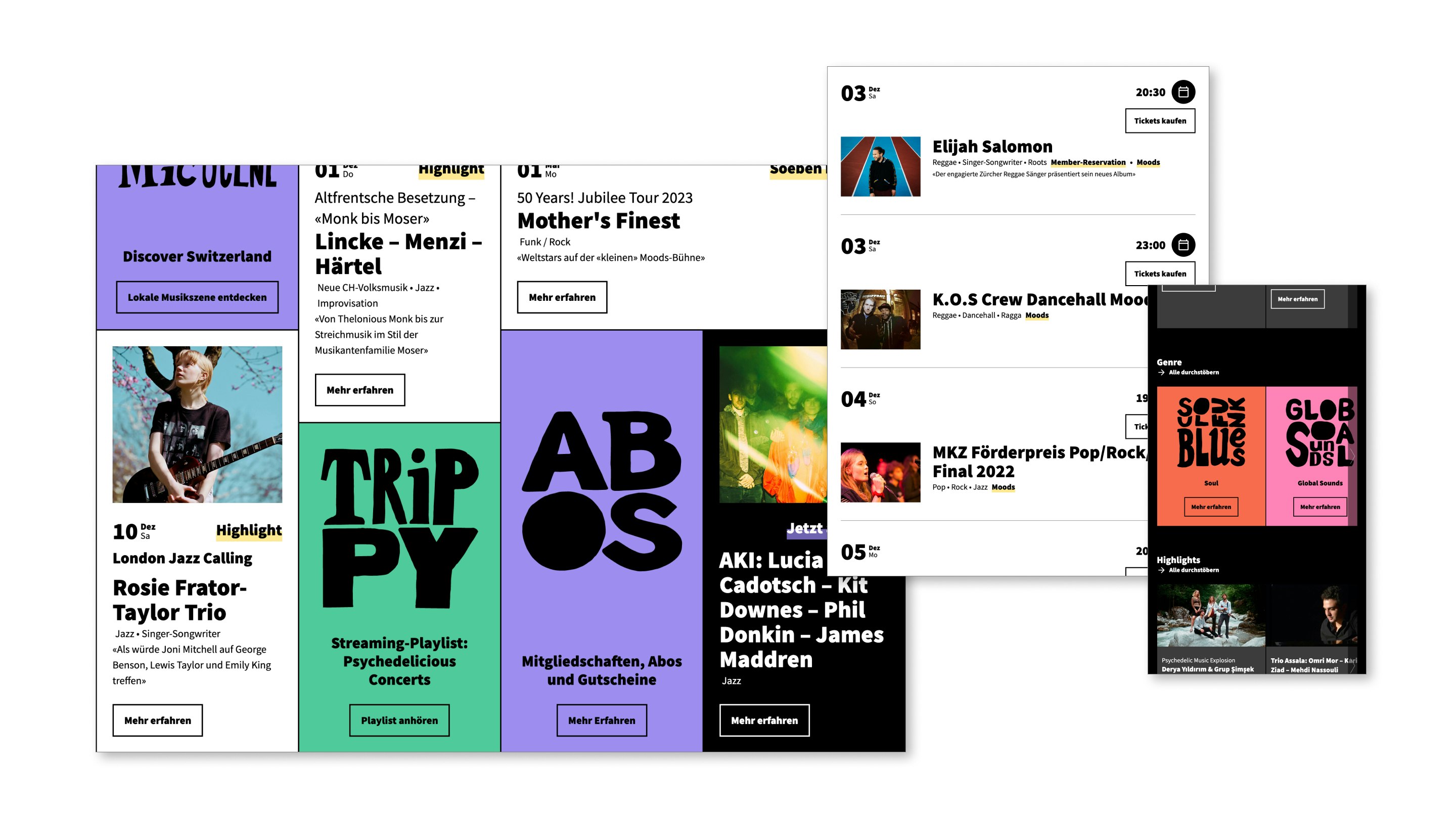 Mobile and desktop screen from moods.ch