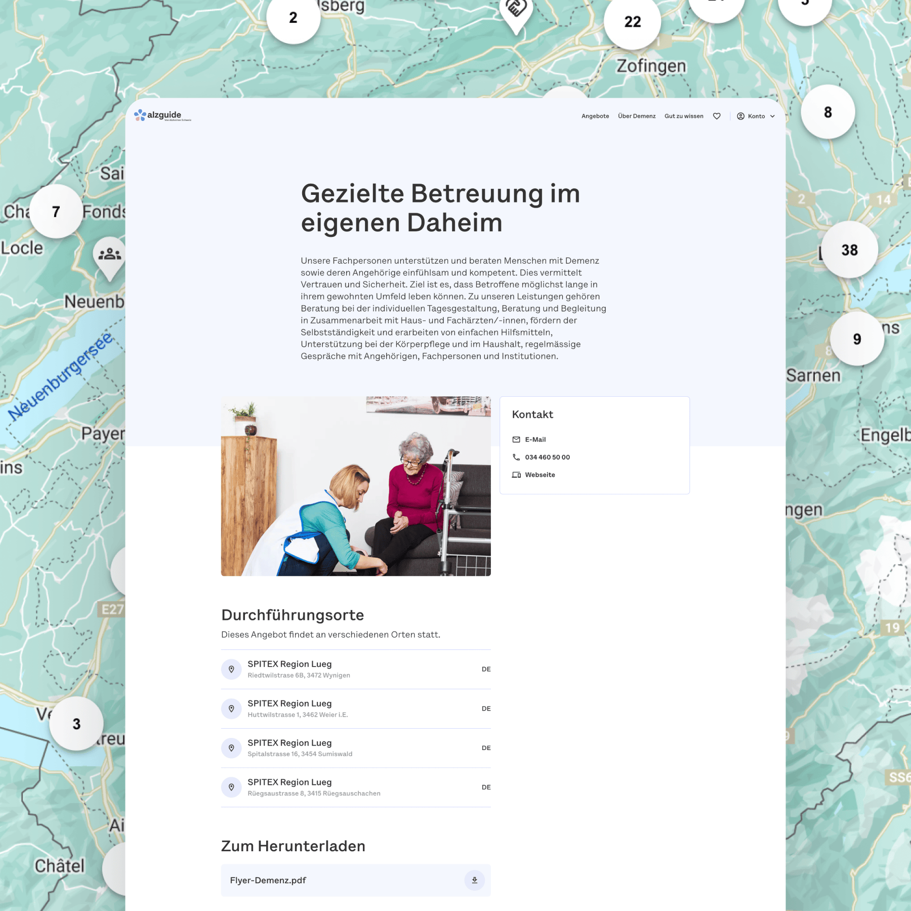 alzguide.ch service detail page.