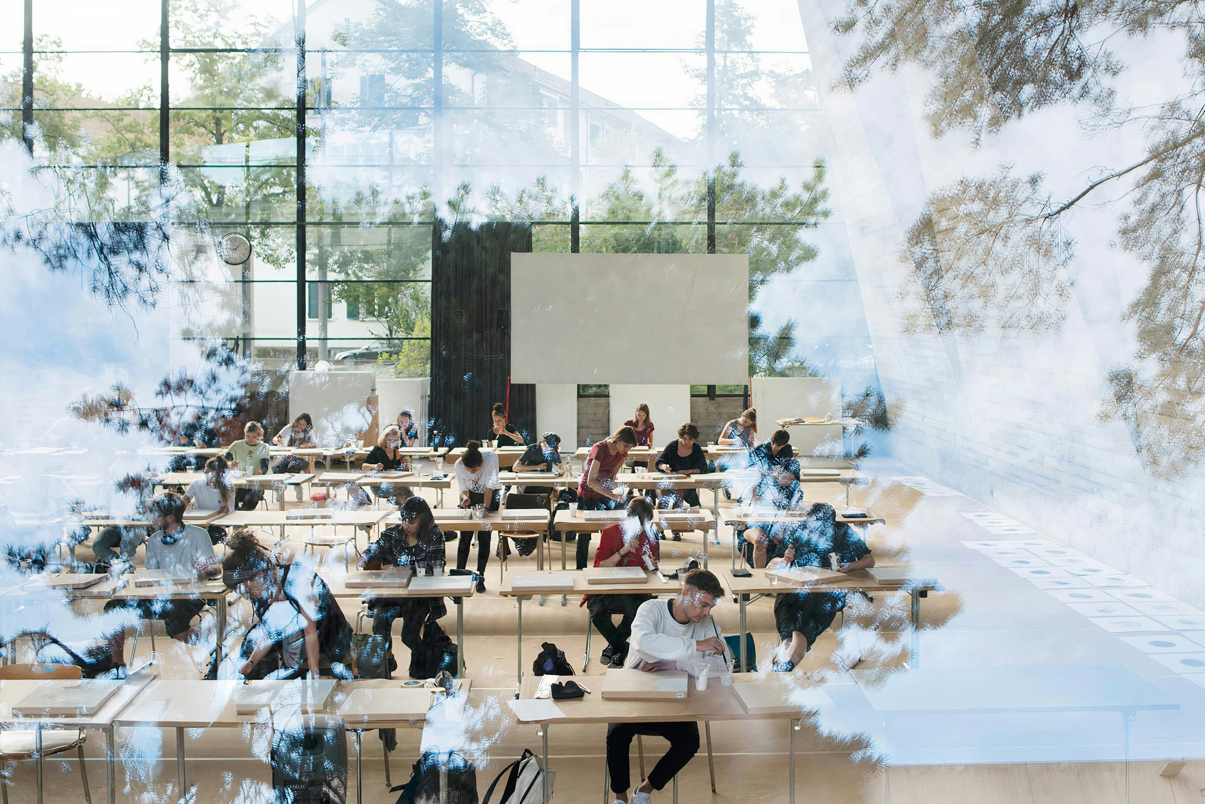 Photography in a classroom at the School of Design Basel.