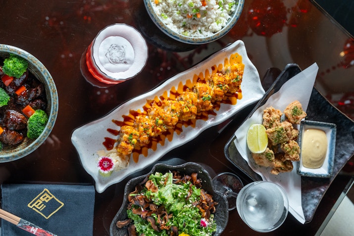 Stylish interior of Boldly Asian Restaurant and Lounge with modern decor and an inviting ambiance.
