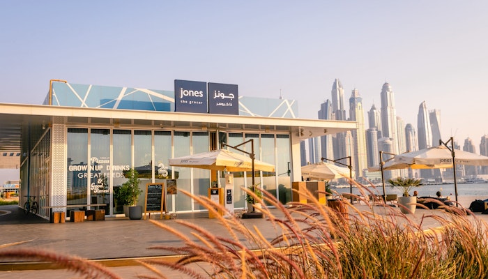 Jones The Grocer, Hilton Dubai The Palm Gourmet café and grocery store featuring a diverse menu of fresh, locally sourced dishes and artisanal products in a cozy, inviting setting
