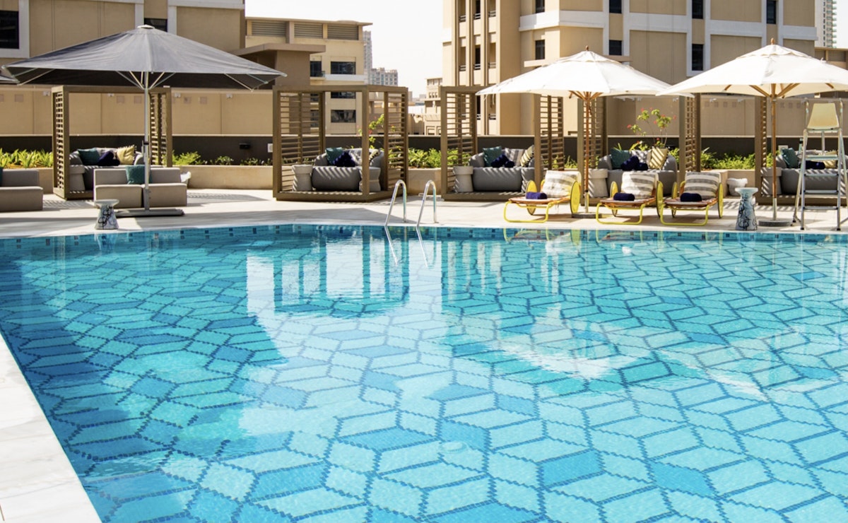 Exterior view of Zabeel House by Jumeirah, The Greens, featuring modern architecture and lush surroundings.