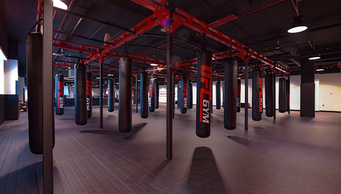 UFC Gym Punch bags boxing training area