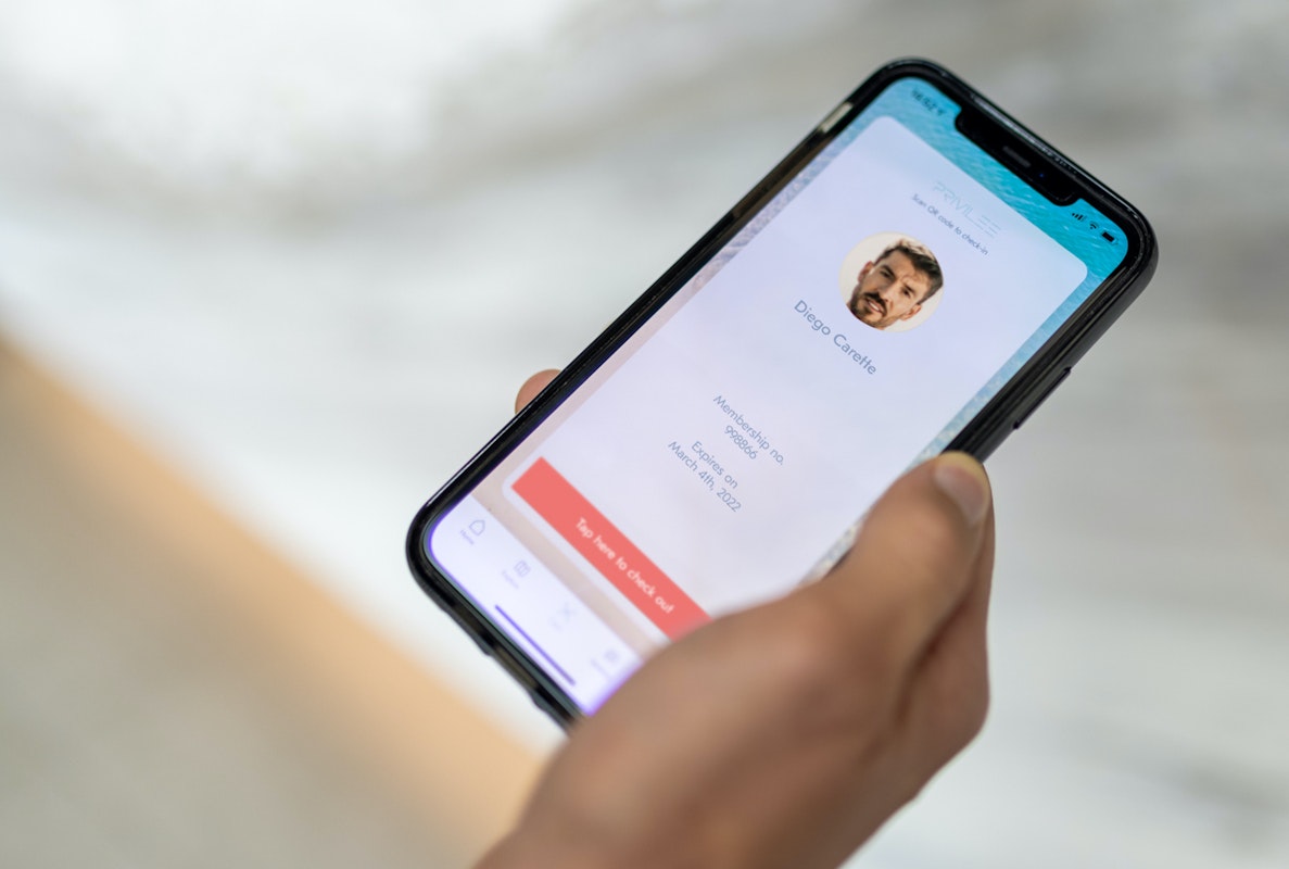 User Navigating Profile on Fitness App