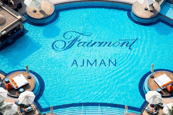 Fairmont Ajman Pool from a high angle