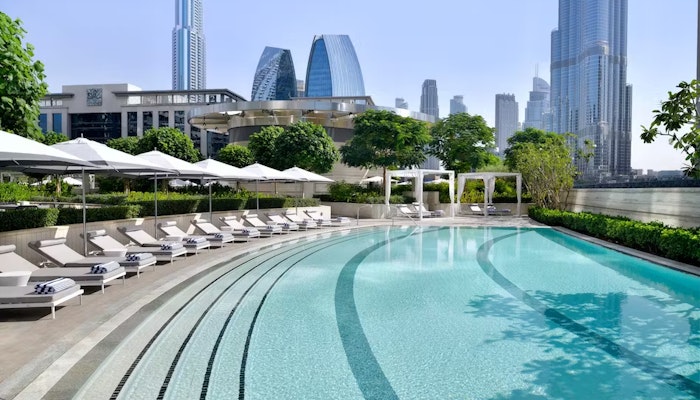 Address Sky View Address Sky View pool with Burj Khalifa views