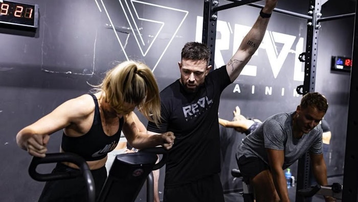 People working out in a fitness class