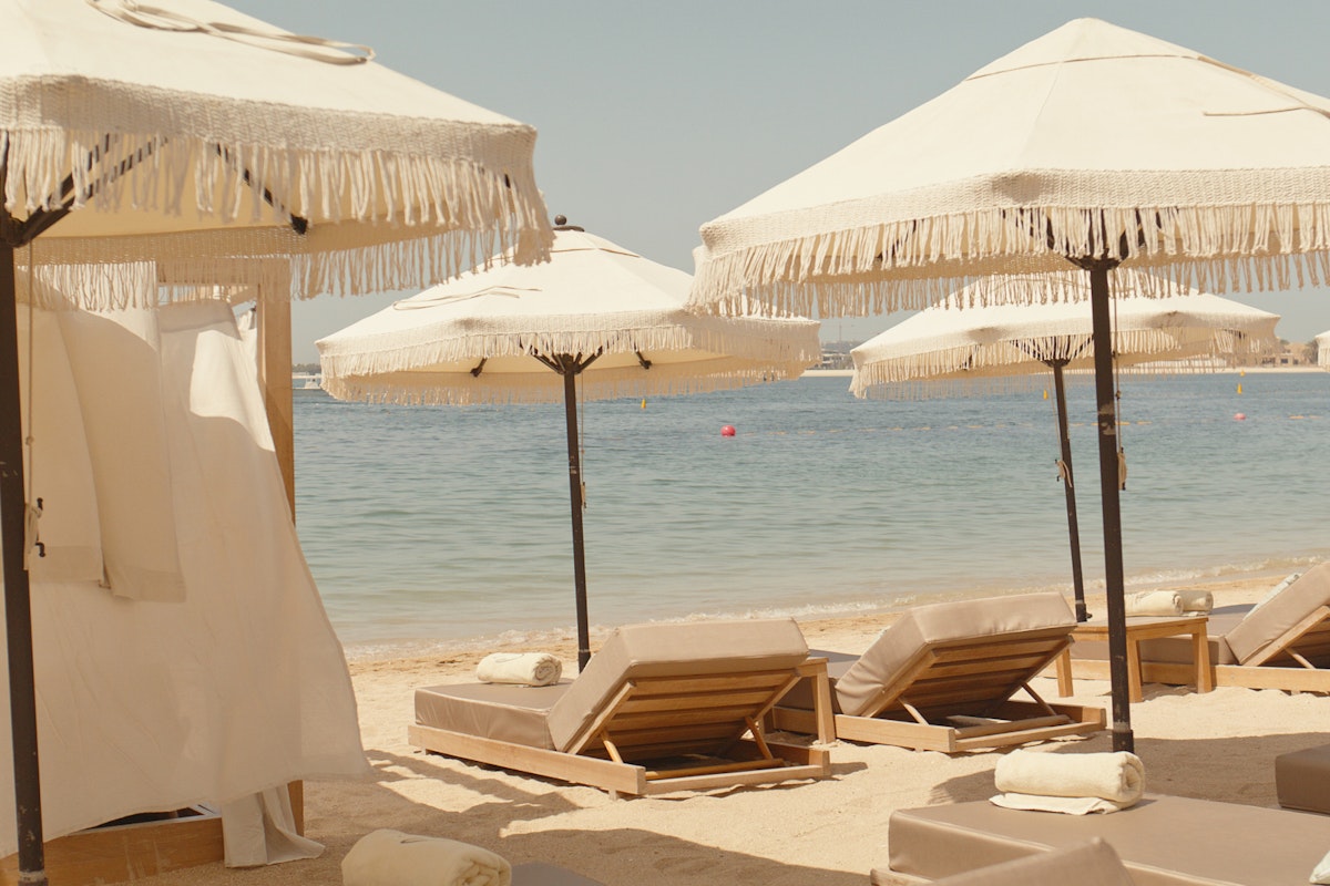 Surf Club Sun beds on the beach