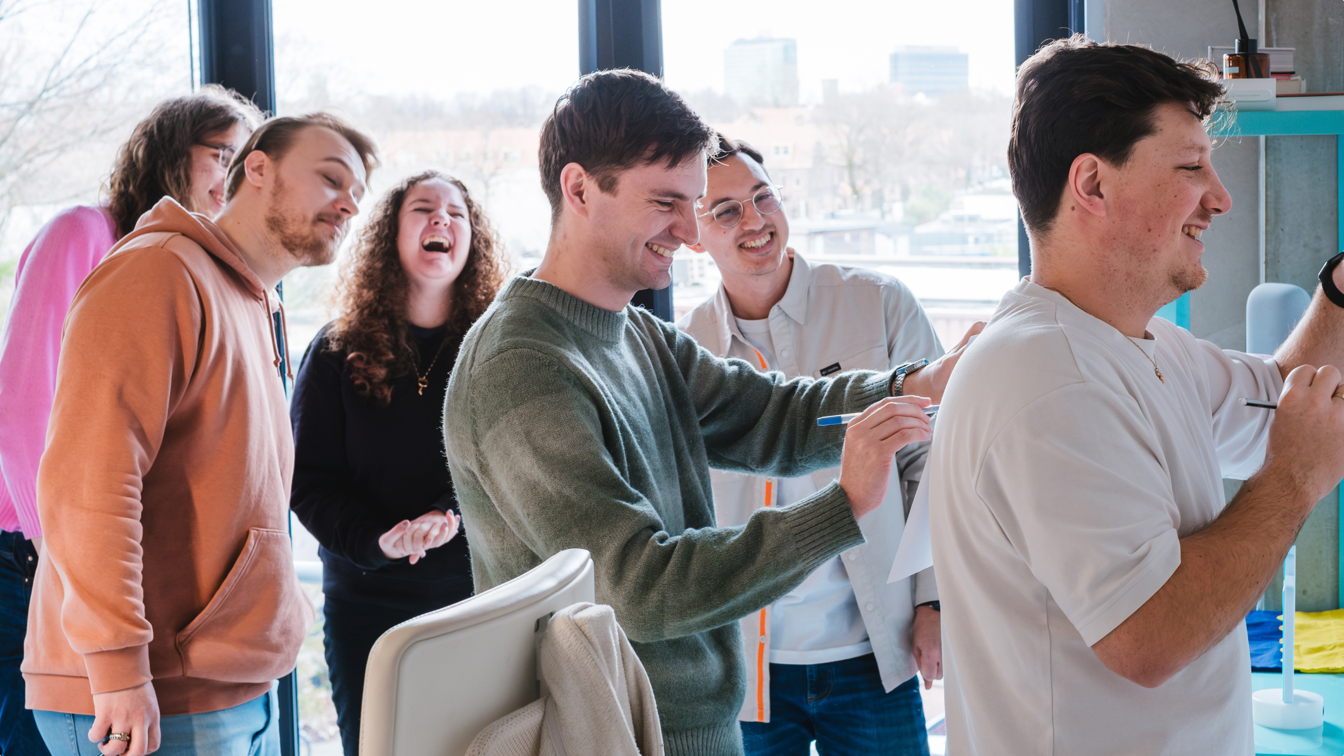 People laughing