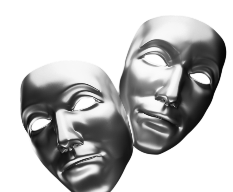 2 silver masks