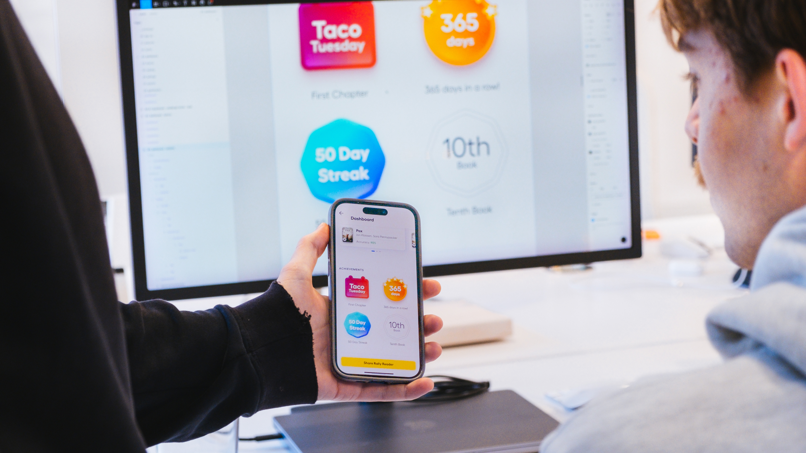 showing application on iPhone