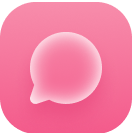 Pink rounded square with a white icon depicting 'communication'