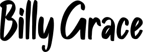 Billy Grace logo set in black color