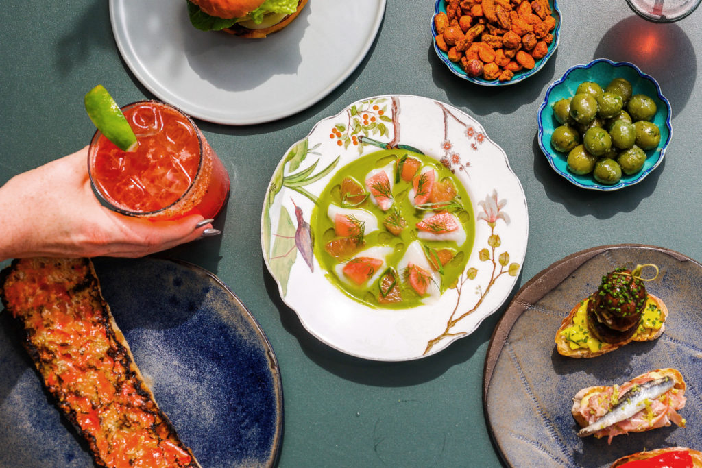 food on a table