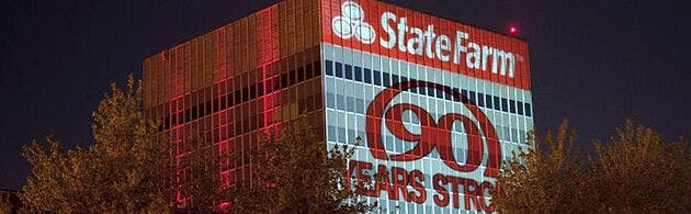 state farm sign on a building