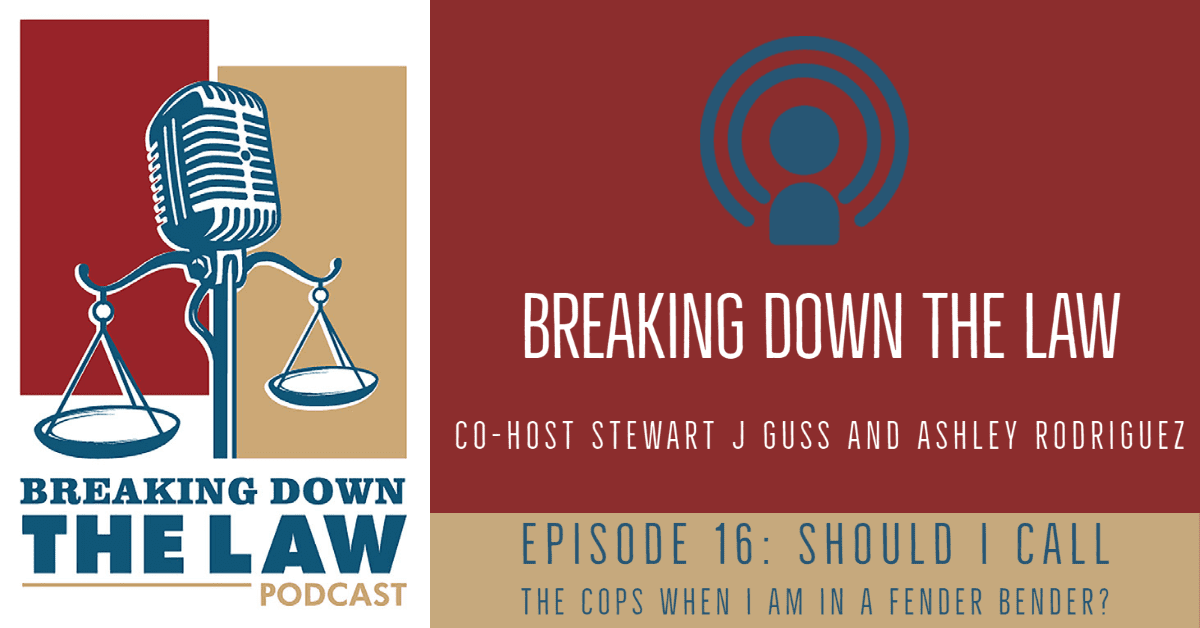 Episode 16 Should I call the cops when I am in a fender bender