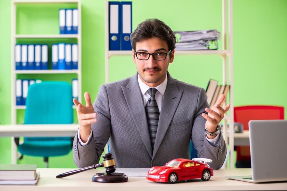 Young professional attorney working diligently in an office setting