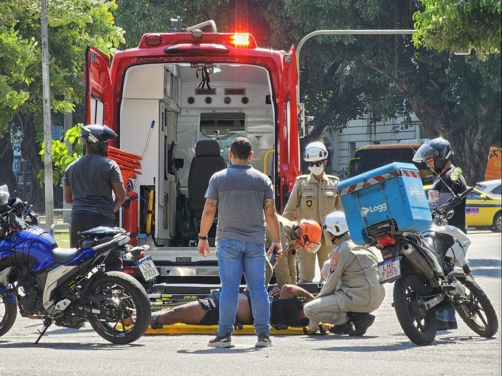 motorcycle crash scene