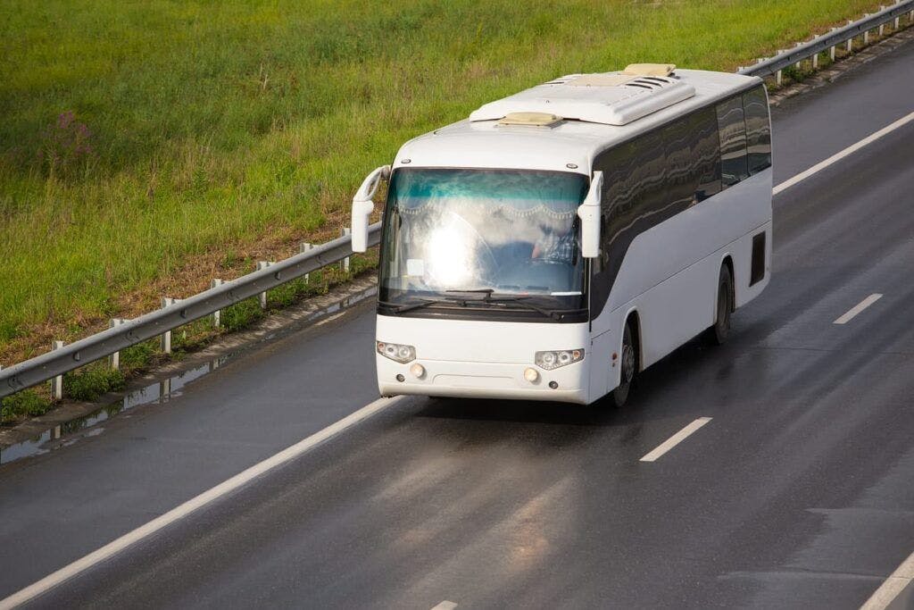 bus on a road