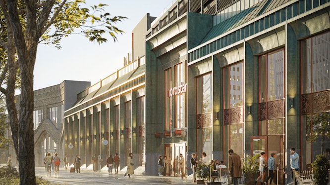 Den nya stora entrén av Norra Nordstan