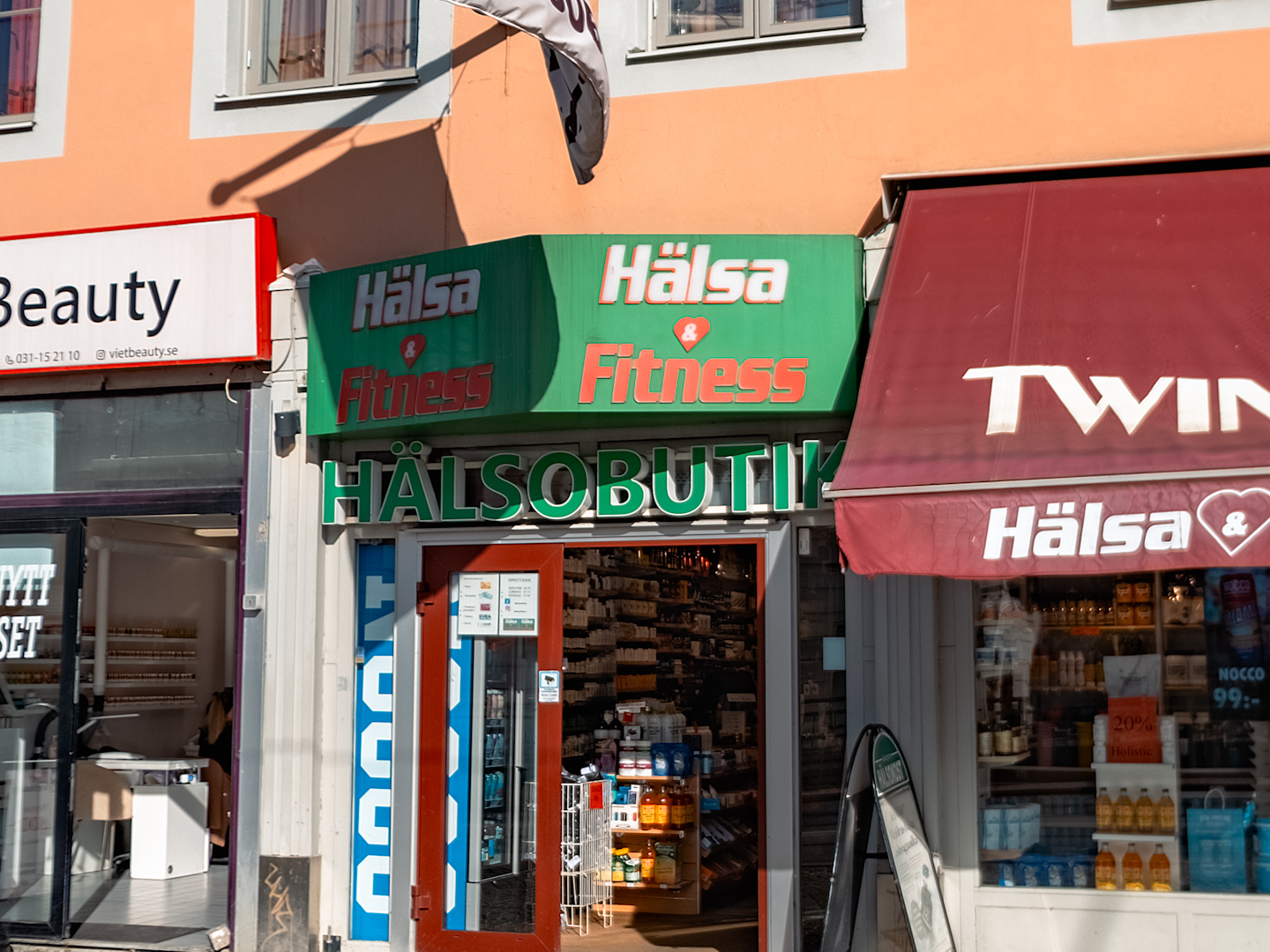 Butiksfasad Hälsa & Fitness