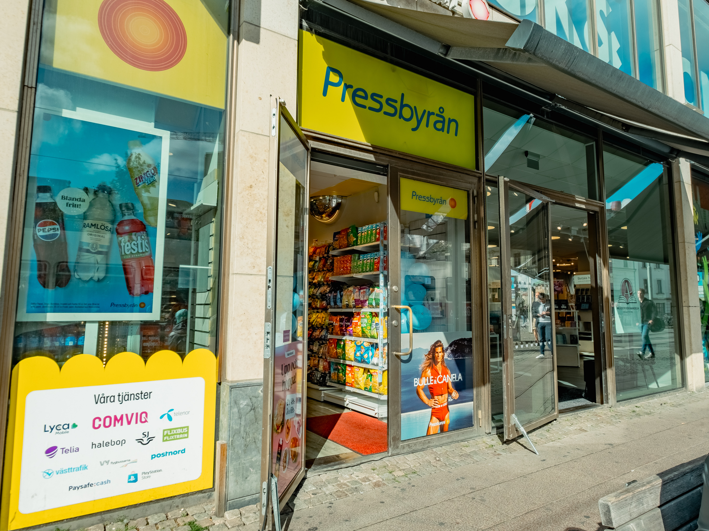 Butiksfasad Pressbyrån Norra Hamngatan