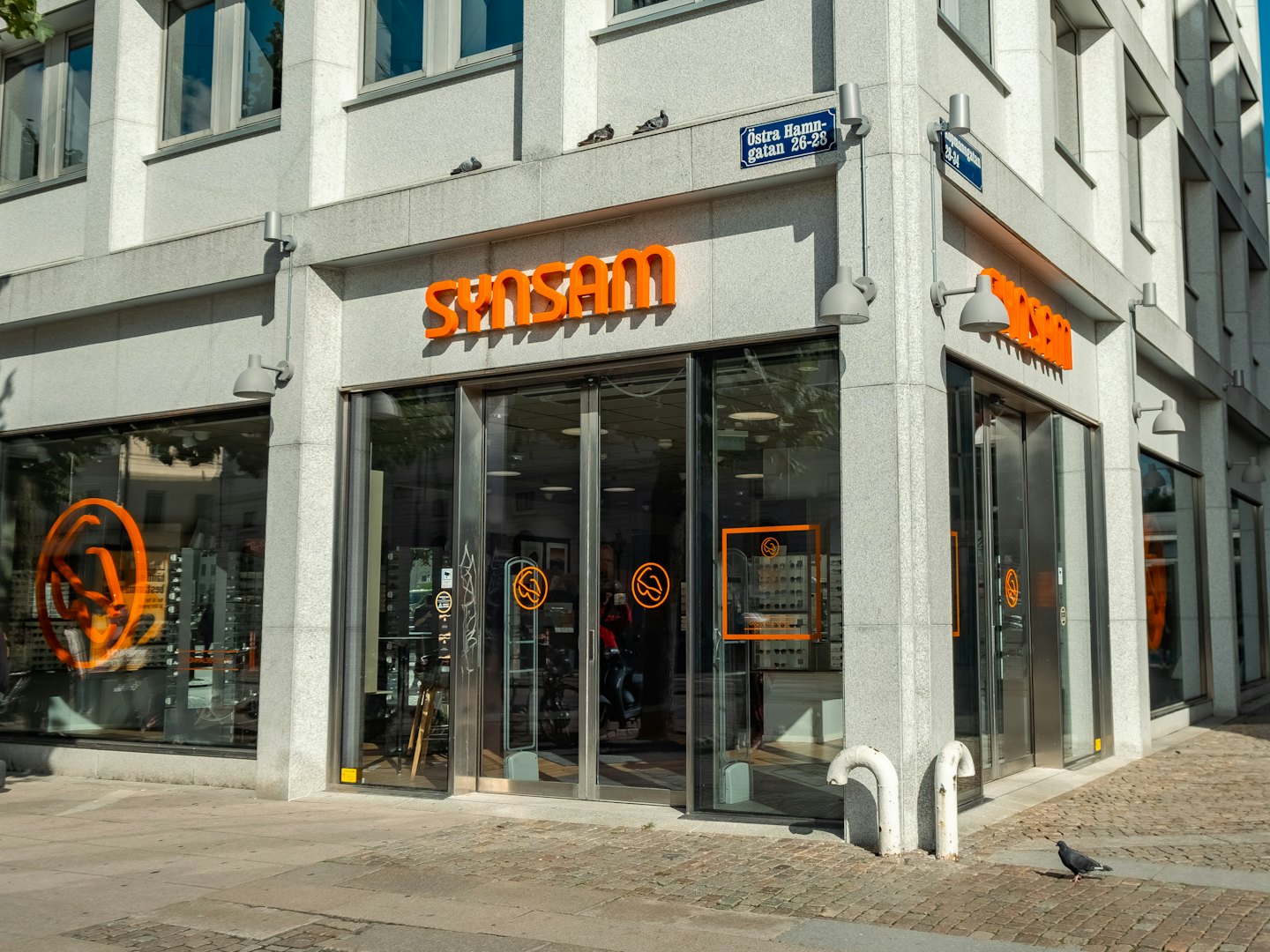 Synsam Östra Hamngatan Butiksfasad Synsam Östra Hamngatan