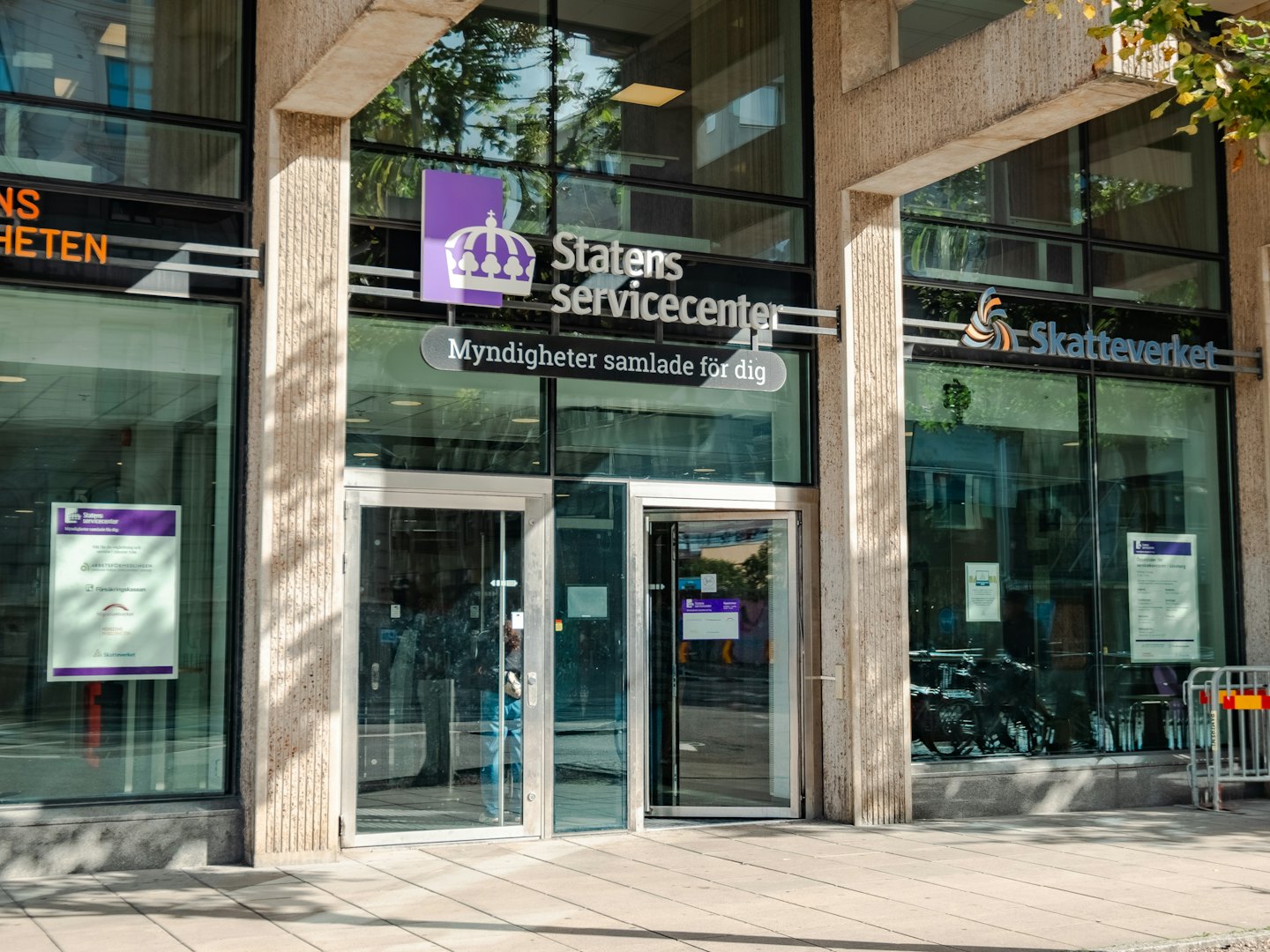 Statens servicecenter Butiksfasad Statens servicecenter