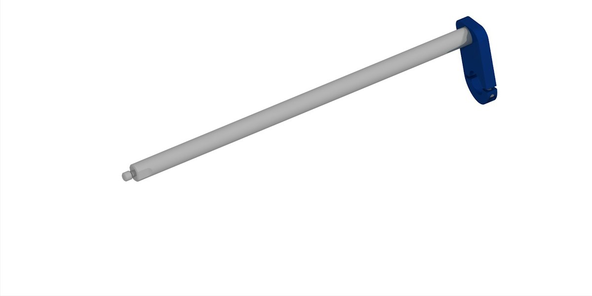 Single-Sided Tube Support for Linear / Rotary Feedthroughs