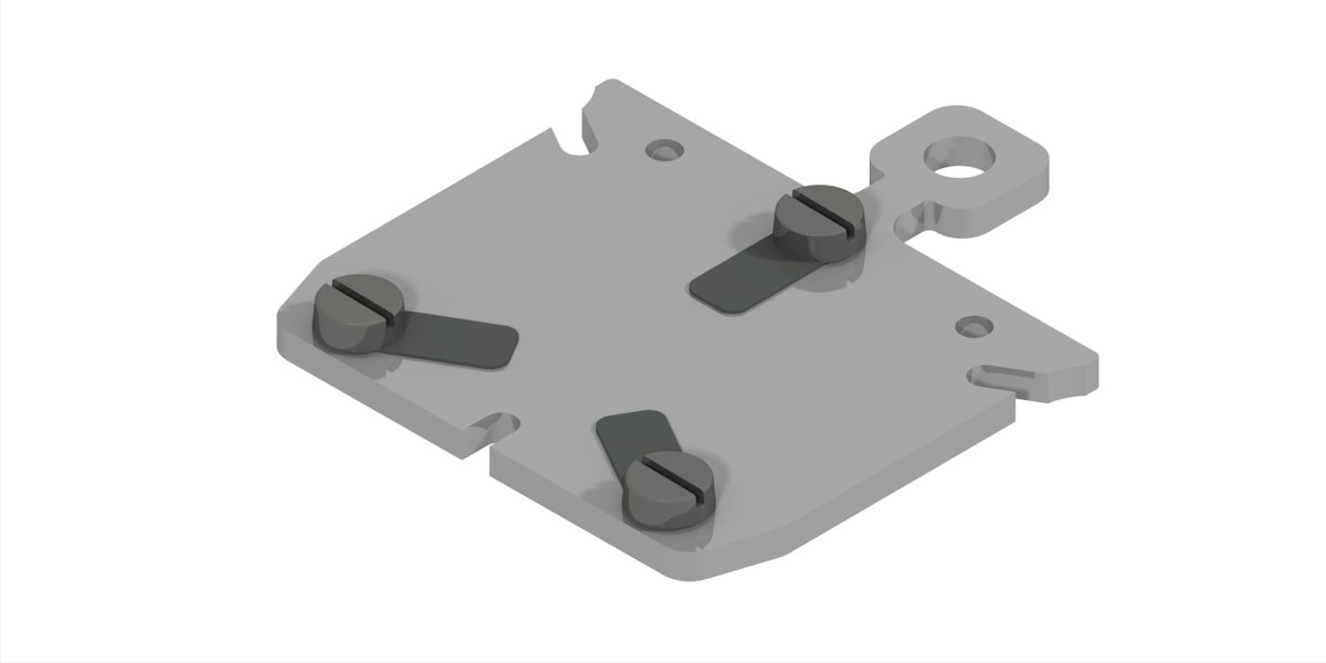 Flag Style Sample Plate Configuration with 3x Leaf Springs and 5x M1.4 ...