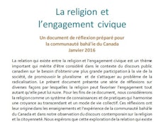 Bureau des affaires extérieures contribue « documents de réflexion » au discours public