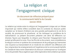 Bureau des affaires extérieures contribue « documents de réflexion » au discours public