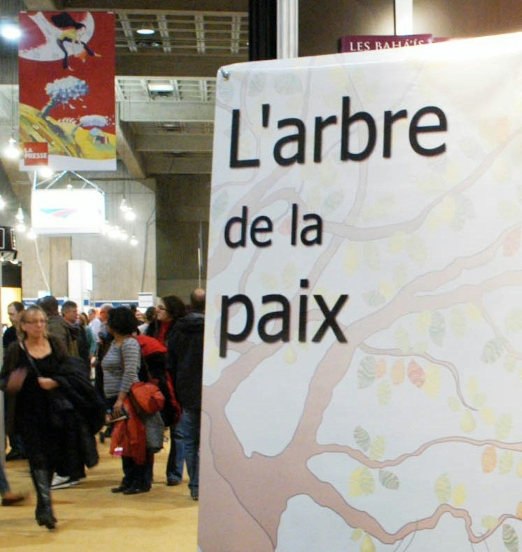 A Peace Tree at the Montreal Book Fair