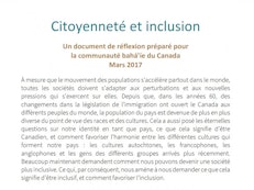 De nouveaux documents de réflexion ont été préparés au sujet de l’inclusion et de la réconciliation