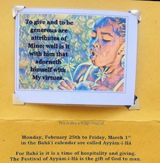 A refrigerator magnet and greeting card created and shared in Winnipeg.