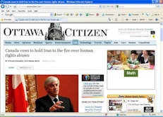 Canada holds Iran to the fire over human rights abuses