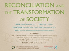 La Communauté bahá’íe coparraine une rencontre publique sur la réconciliation et la transformation de la société