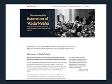 Bahá’ís prepare to commemorate the centenary of ‘Abdu’l-Bahá’s passing