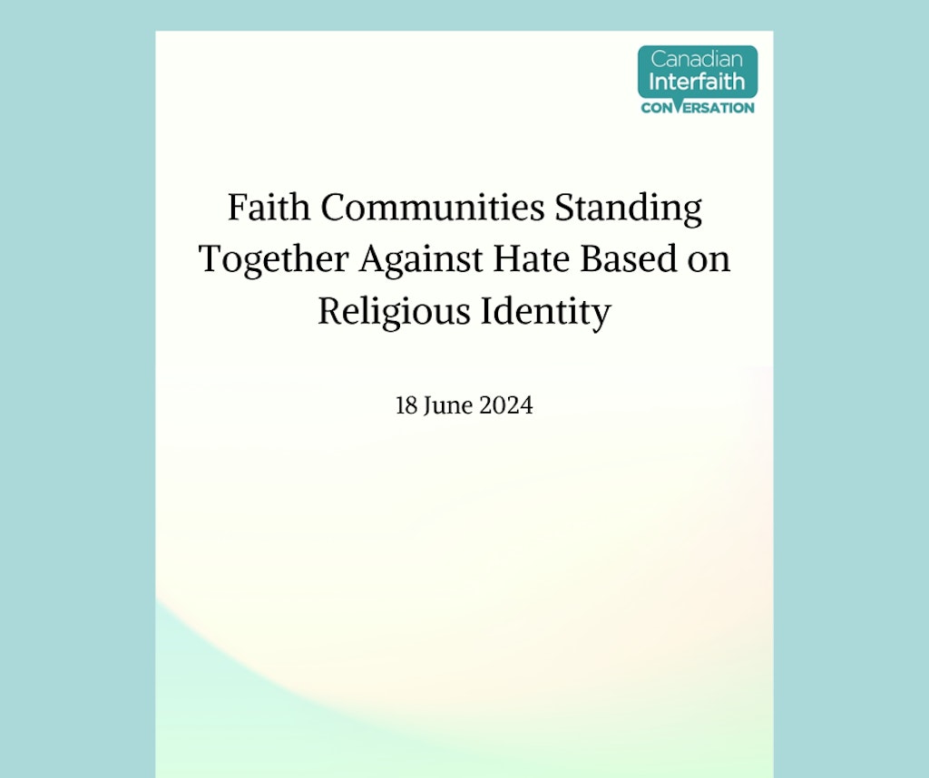 Faith communities across Canada release statement against hate based on religious identity 
