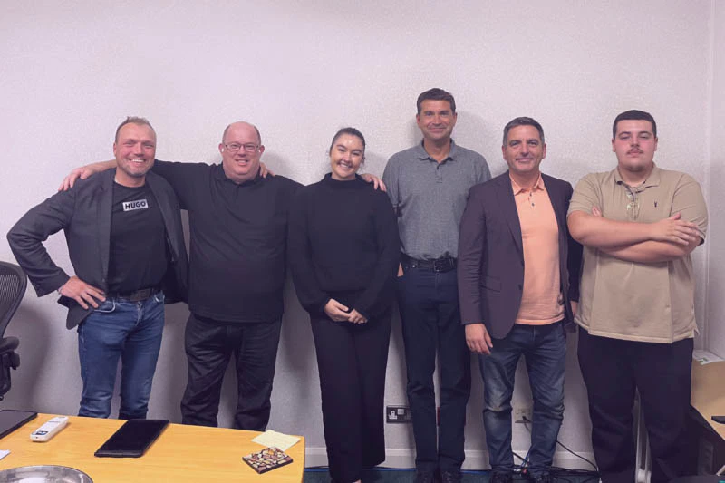 Pictured: Staria's CEO Artti Aurasmaa on the far left, together with Staria's UK Team.