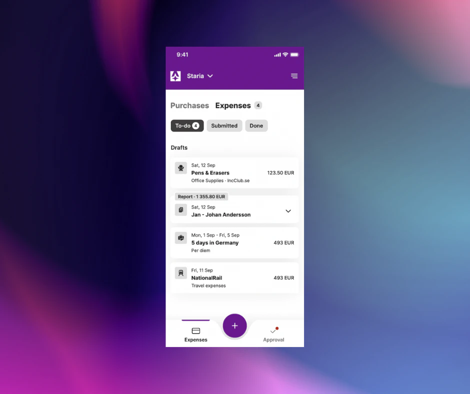 Staria Expense app